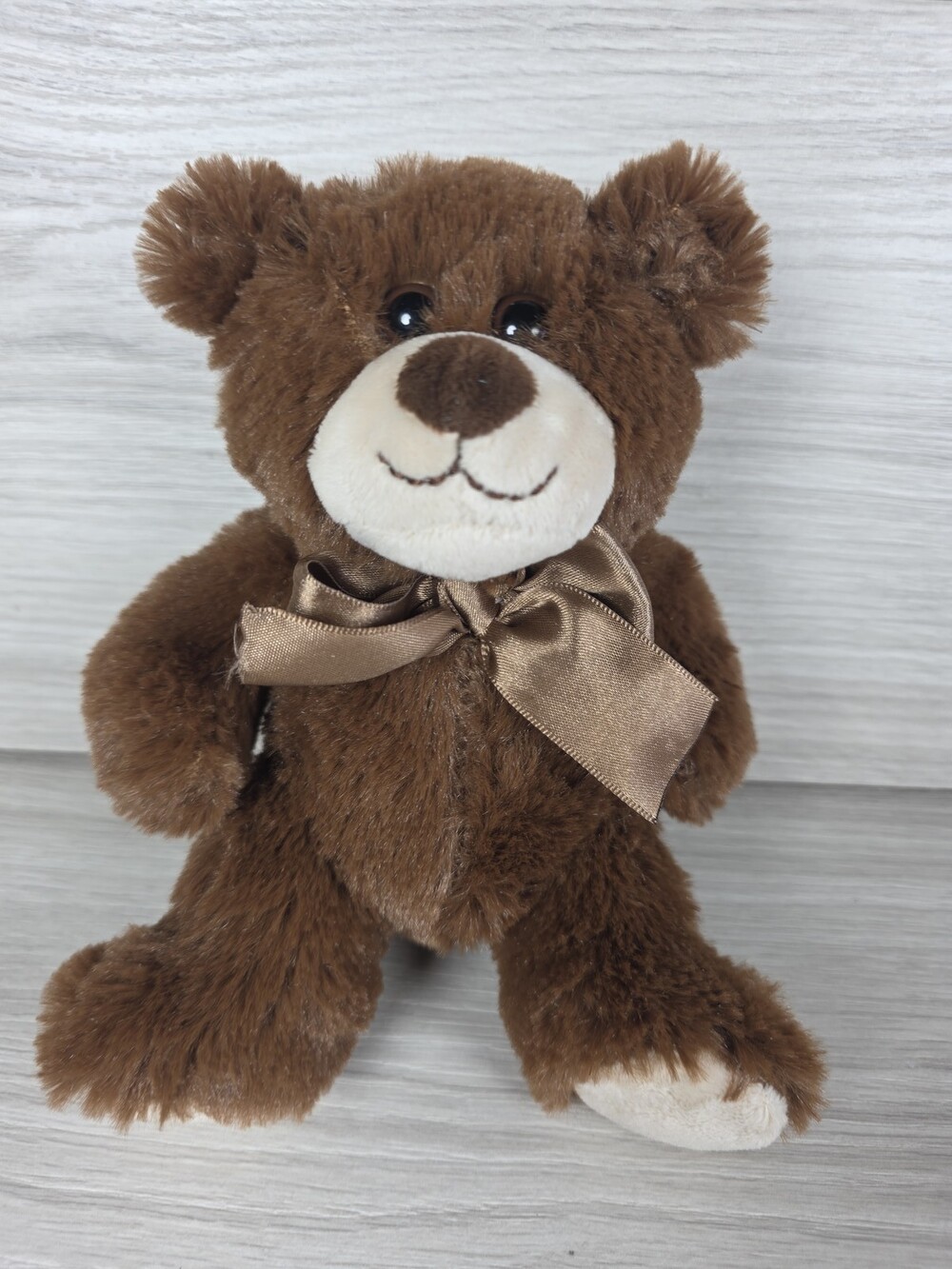 Fiesta Brown Plush Teddy Bear w Satin Ribbon 7" SU48